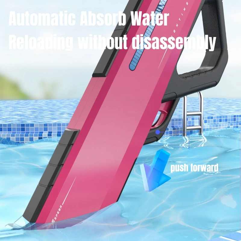 Pistolet à eau électrique pour enfants, jouets d'été, jeux de piscine de plage en plein air, jouet pour adultes et enfants, haute pression, absorbe l'eau automatique