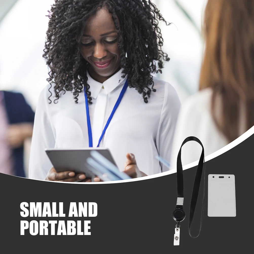 

2Pcs Clear Id Card Holders PVC Name Badge Holders Employee Badge Sleeves Protective Covers for Office School Nursing Staff