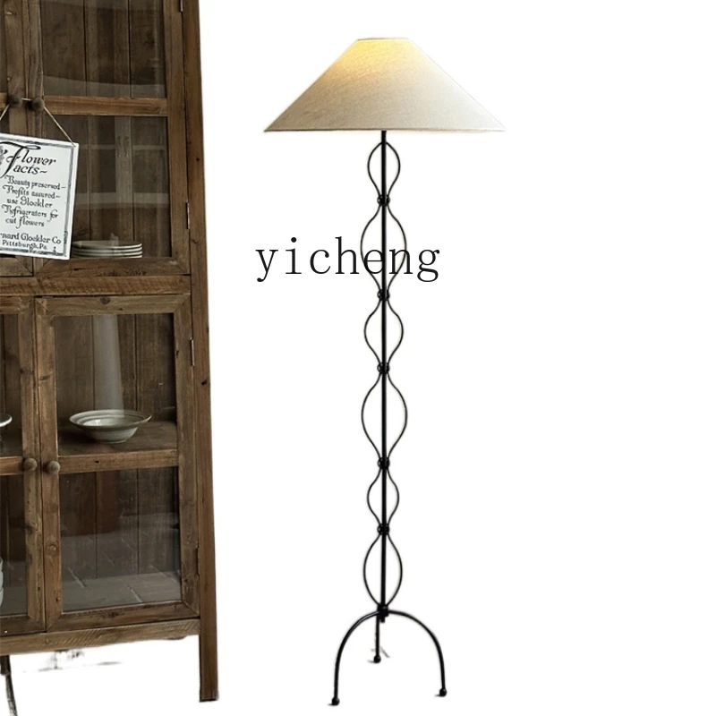 

ZC Mid-Ancient Floor Lamp Simple Living Room Bedroom Floor Lamp Decorative Bedside Atmosphere Table Lamp