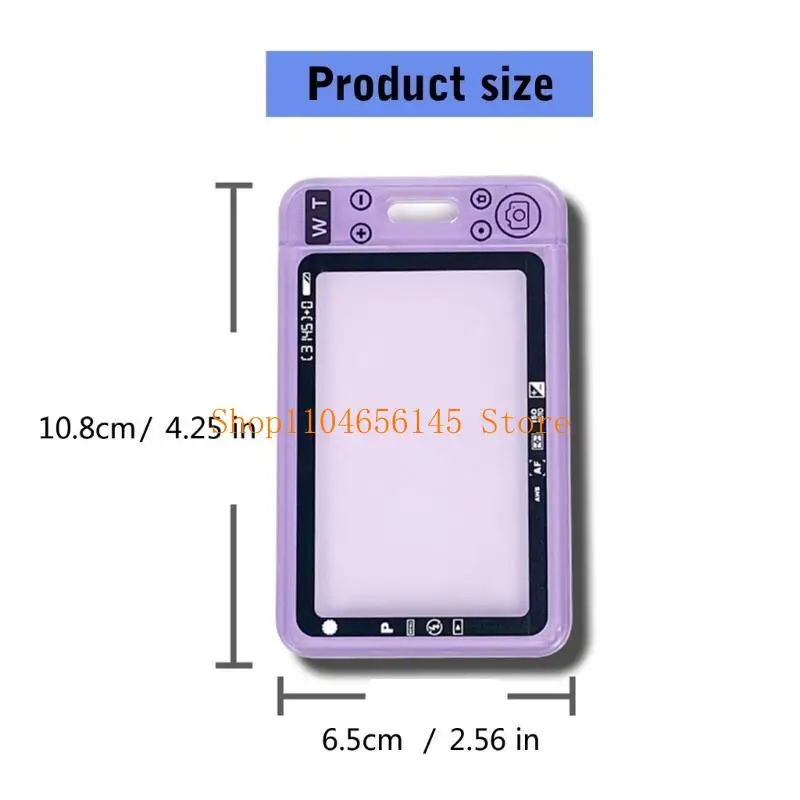 5ASD Photocard Holder Photo Card Case مع سلسلة مفاتيح لفائف الربيع القابلة للسحب للطالب #6