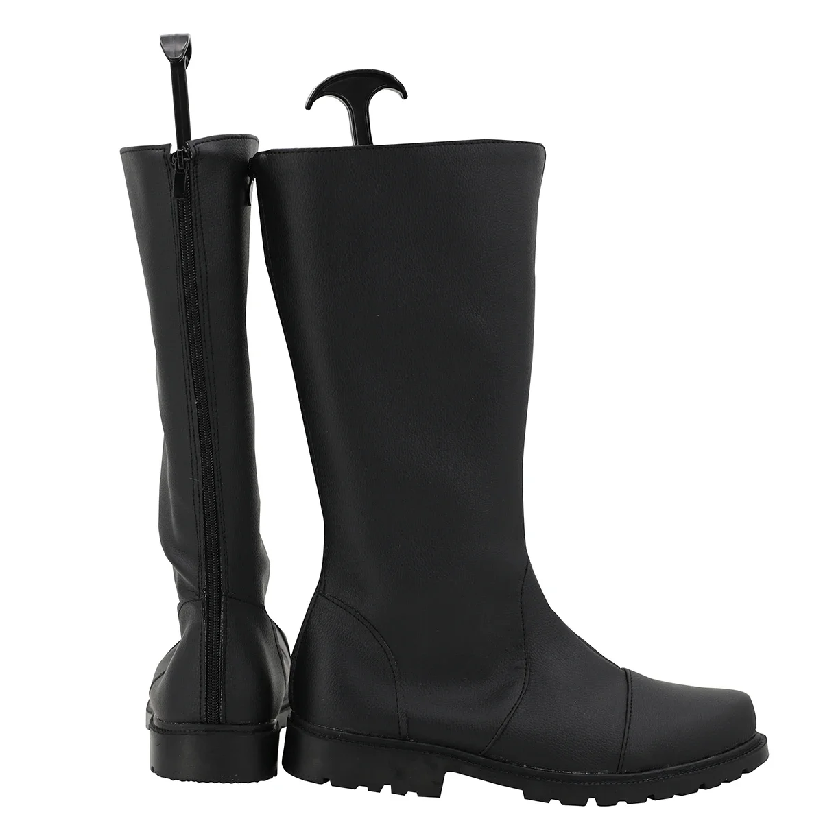 Jedi Luke Cosplay Stiefel Schwarze Lederschuhe Sondergröße für Männer und Frauen
