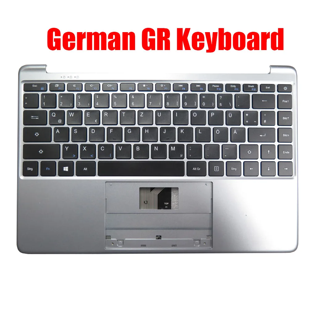 US GR Laptop Replacement Palmrest For Chuwi For HeroBook 14 CWI532 CWI514 Gray Without Backlit English US Keyboard Upper Case