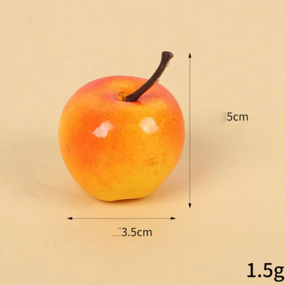 10pcs Lifelike Mini Simulation Food Model Pear Chili Artificial Fruits and Vegetables Model Pomegranate Peach