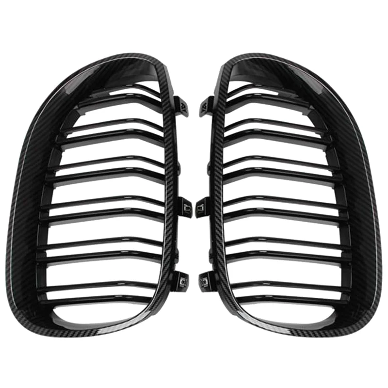 Front Bumper Kidney Grille Dual Mesh Grille for BMW 5 Series E60 E61 M5 520I 535I 550I 2003-2010 Sedan