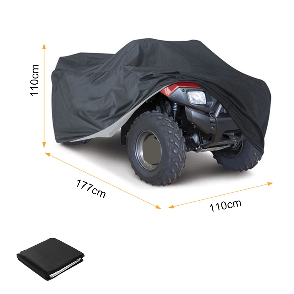 Funda Oxford 210D para ATV, impermeable y a prueba de polvo, para cuatrimoto, color negro, 4 tamaños: 177*110*110cm, 183*137*117cm, 210*120*115cm, 250*110*115cm