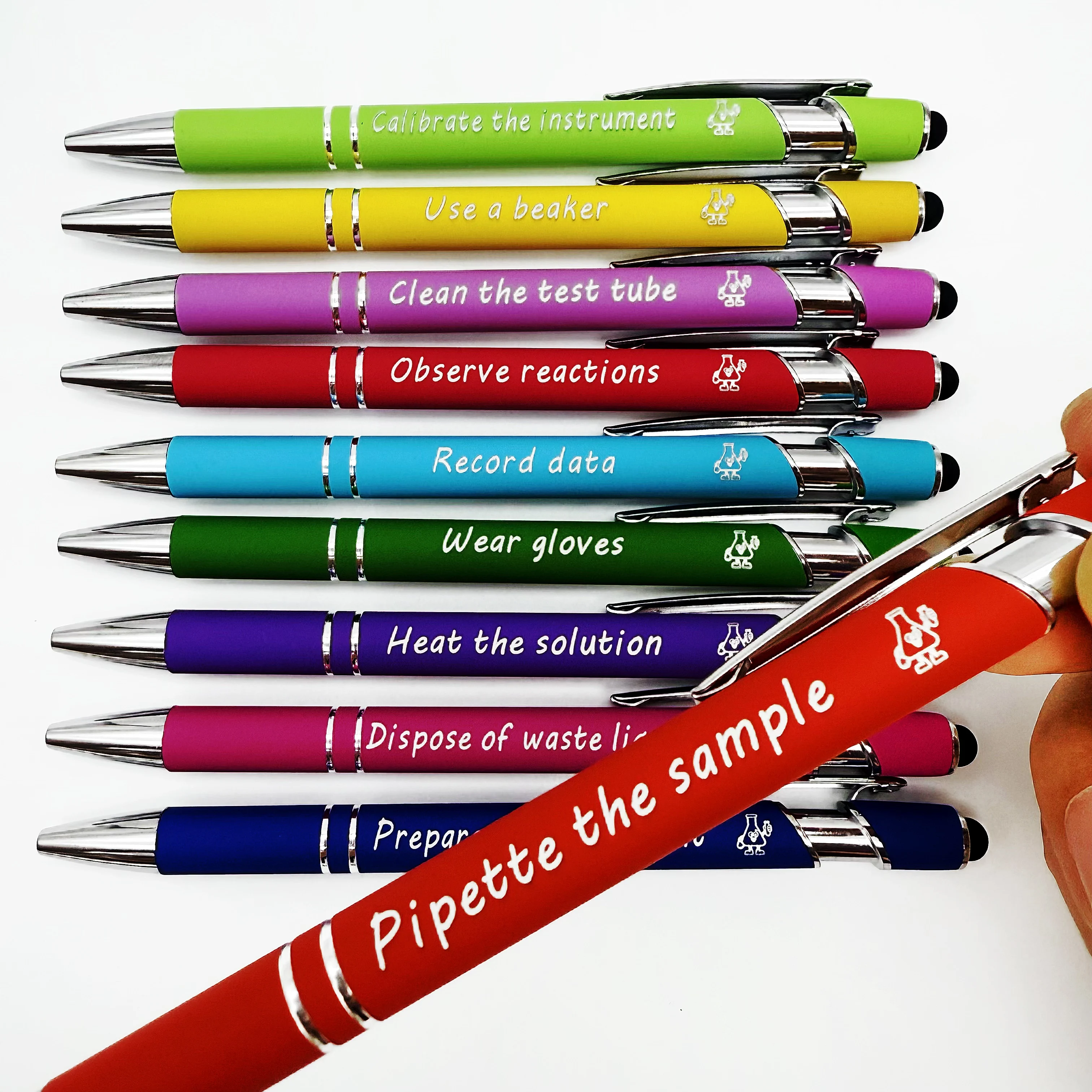 

10 шт./15 шт., экспериментальные фразы, шариковая ручка, креативная лабораторная шариковая ручка, гравировка, мотивация, ежедневные офисные канцелярские принадлежности