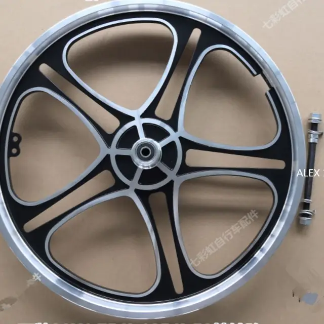 Zestaw kół rowerowych 14/16/20 cali zintegrowanych z obręczą, składany rower, rower dziecięcy, piasta koła ze stopu aluminium, hamulec tarczowy