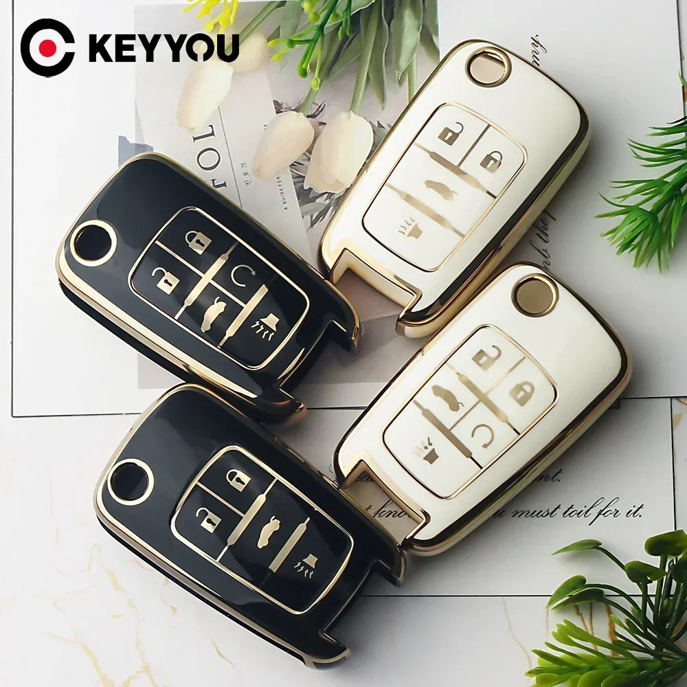 KEYYOU TPU Car Key Case Cover For Chevrolet Cruze Aveo Camaro Epica Lova Sail Spark Opel Vauxhall Insignia Astra J Mokka Zafira