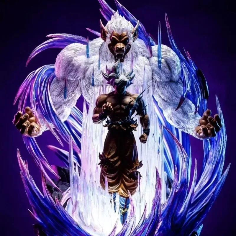 

Dragon Ball Super Great Ape King Goku Huge Domineering Glowing Figure GK Statue Model Play Fighting Stance Ornament Gift Boxed