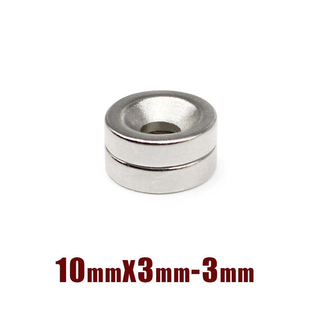 10/20/50/100/150/200/300PCS 10x3-3 Round Countersunk Neodymium Magnet 10x3 Hole 3mm N35 Powerful Strong Magnets 10*3-3 mm 10*3