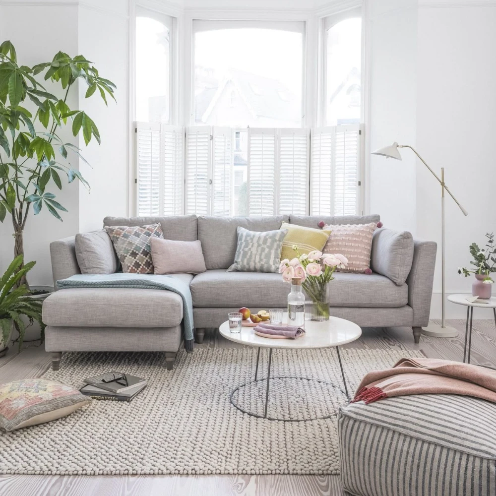 

2025 Modern Frosted Fabric Sectional Sofa Set New Style Magic Figure Sailing Cream Straight Four Seat Sofas for Living Room