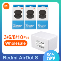 3/6/10 Pcs Xiaomi Redmi AirDots S Bluetooth Earphones True Wireless Headphones Gaming Headset Touch Control with Charging Case