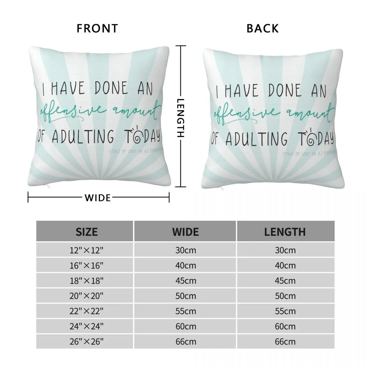 Offensive Amount Of Adulting Of Love Pillowcase Polyester Linen Velvet Printed Zip Decor Throw Pillow Case Car Cushion Cover 18