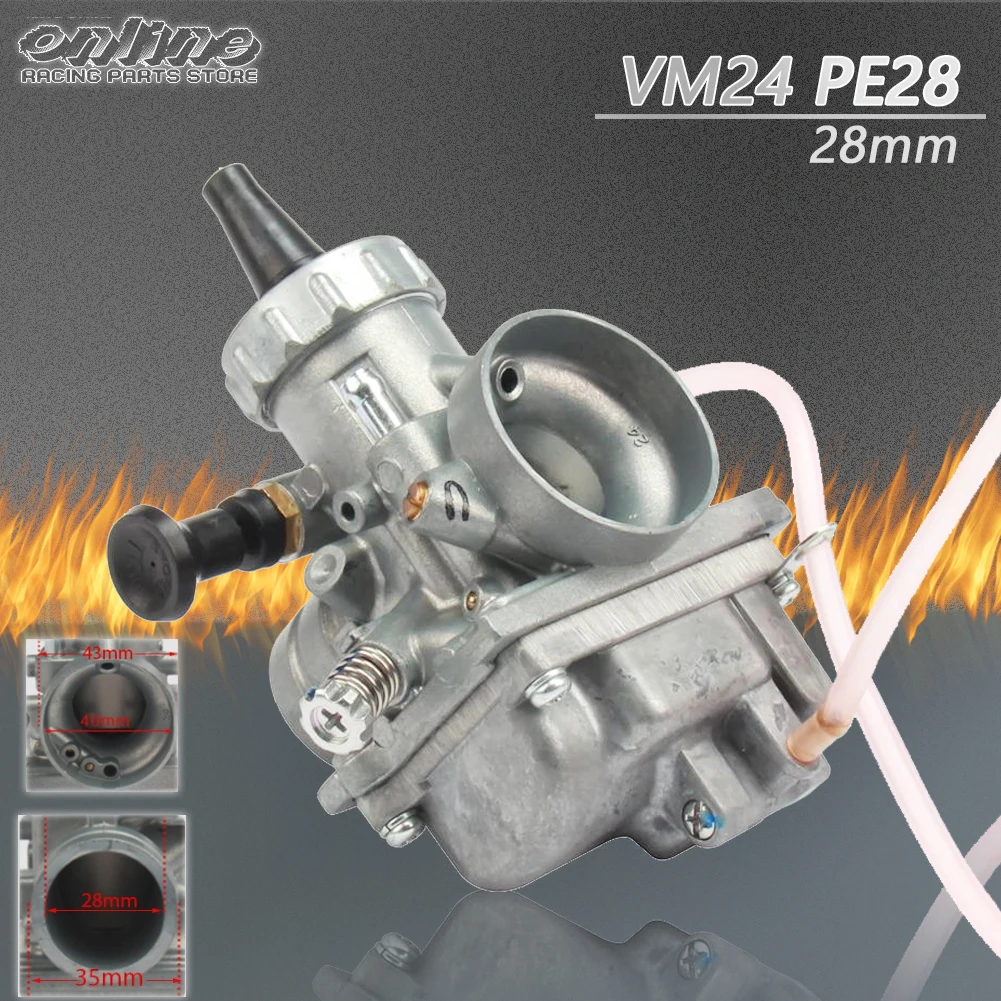 VM24 PE28 28mm Carburetor Motorcycle Carb For Mikuni VM Carburador For Suzuki Honda Yamaha 125 140 150 160cc Dirt Pit Bike ATVs