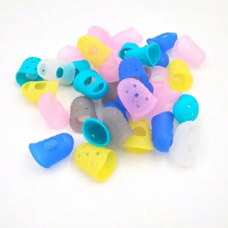 

5pcs/Lot Multifunctional Silicone Thimbles Hollowed Out Breathable Protective Finger Sleeve DIY Crafts Sewing Accessories