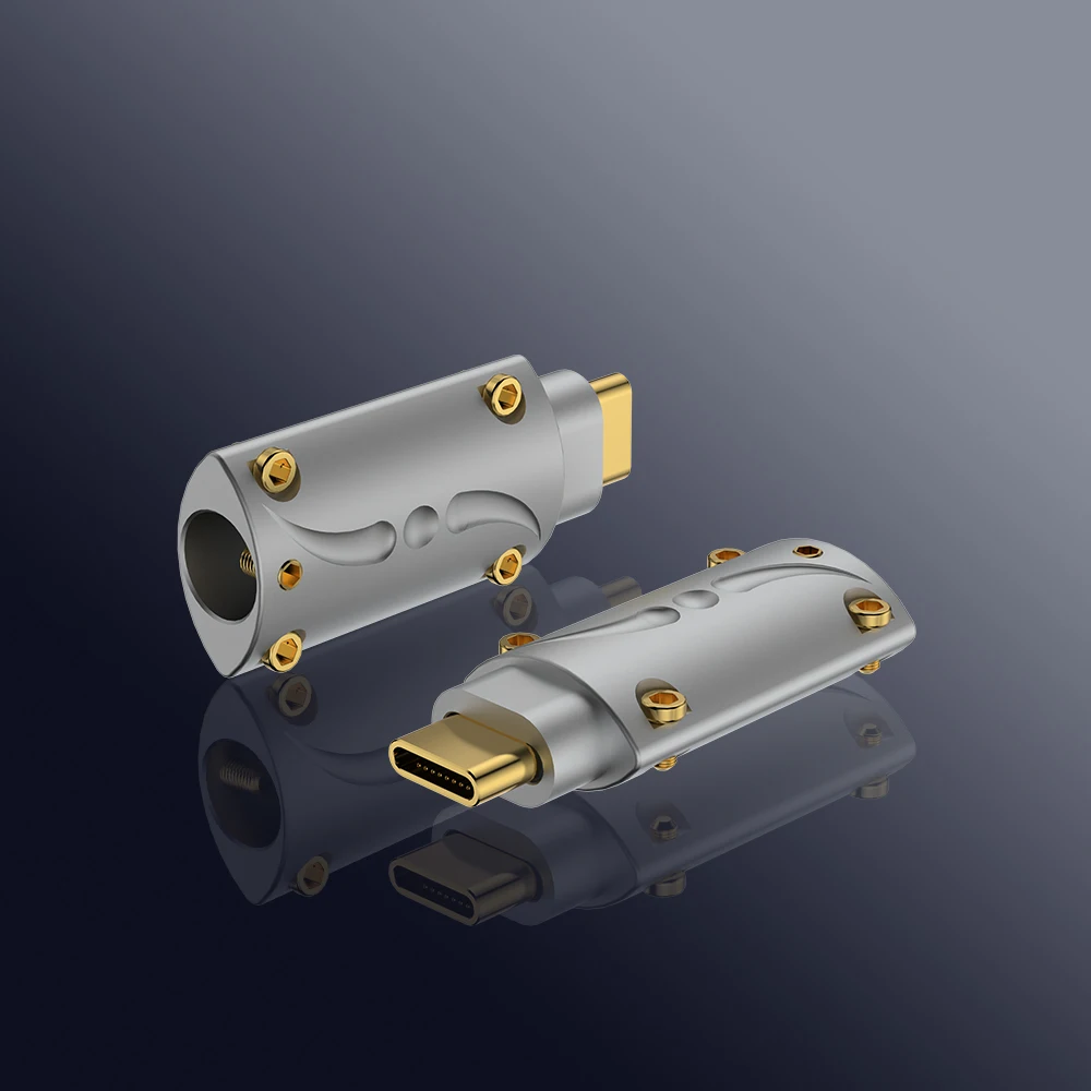 VIBORG VT08 pozłacane typ C type-c USB C 3.1 High End złącze USB mosiądz wtyk męski typ spawania USB-C dla majsterkowiczów kabel USB