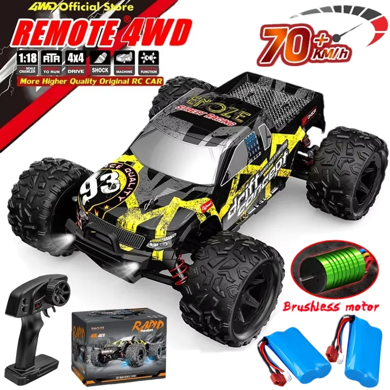

4WD RTR Бесщеточный высокоскоростной Monster 4X4 Вездеходный внедорожный быстрый радиоуправляемый автомобиль 40 км/ч или 70 км/ч гоночный грузовик с дистанционным управлением
