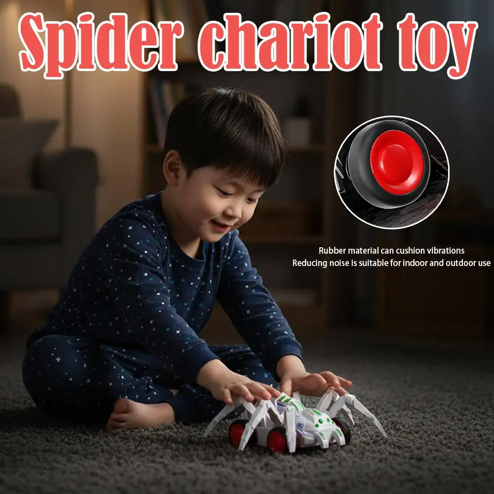 Animal Model Toy Cool Spider Chariot Crawling Spider Simulations Children's Inertial Driving Interactive Toy Birthday Gift