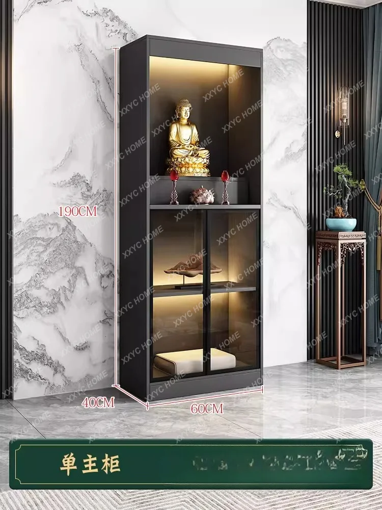 Modern style light luxury Buddha niche standing cabinet for the shrine of the God of Wealth for home use