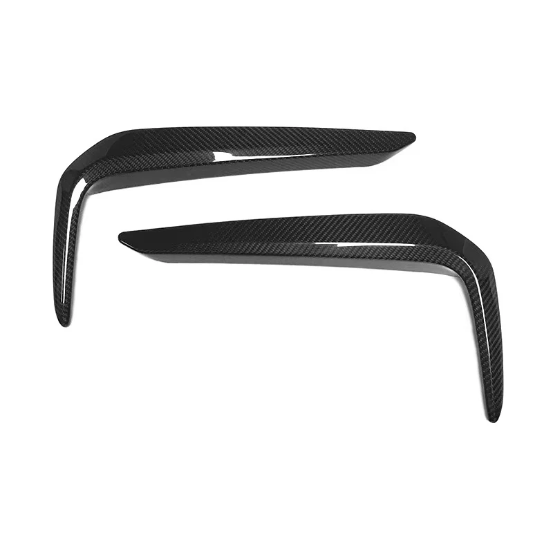 Carbon Fiber Front Fog Light Lamp Eyebrow Cover Trim for New 5 Series Sticker Cover