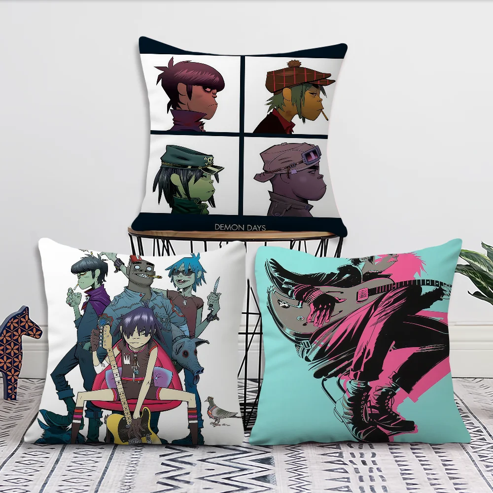 Virtual Singer G-Gorillaz Band cushion cover For Pillow Printing Sofa Decoration Home Car Room Coffee Office Nordic Simplicity