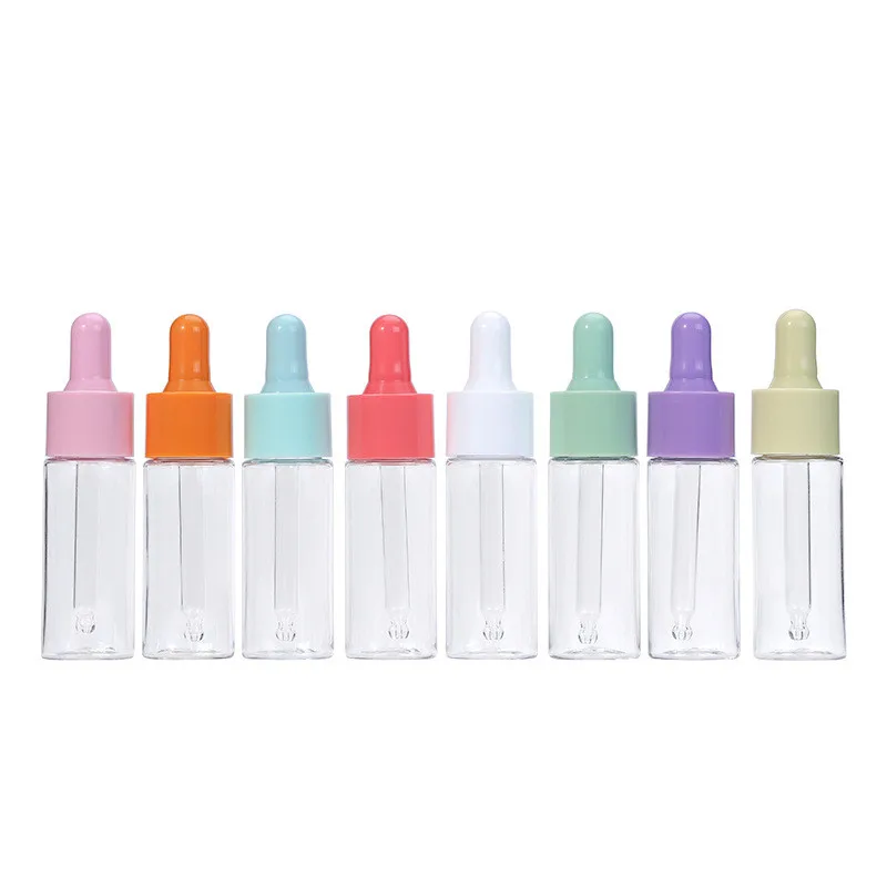 

100pcs 20ml PET Dropper Bottle Jar Vial Empty Refillable Essential Oil Bottle With Glass Pipette For Cosmetic