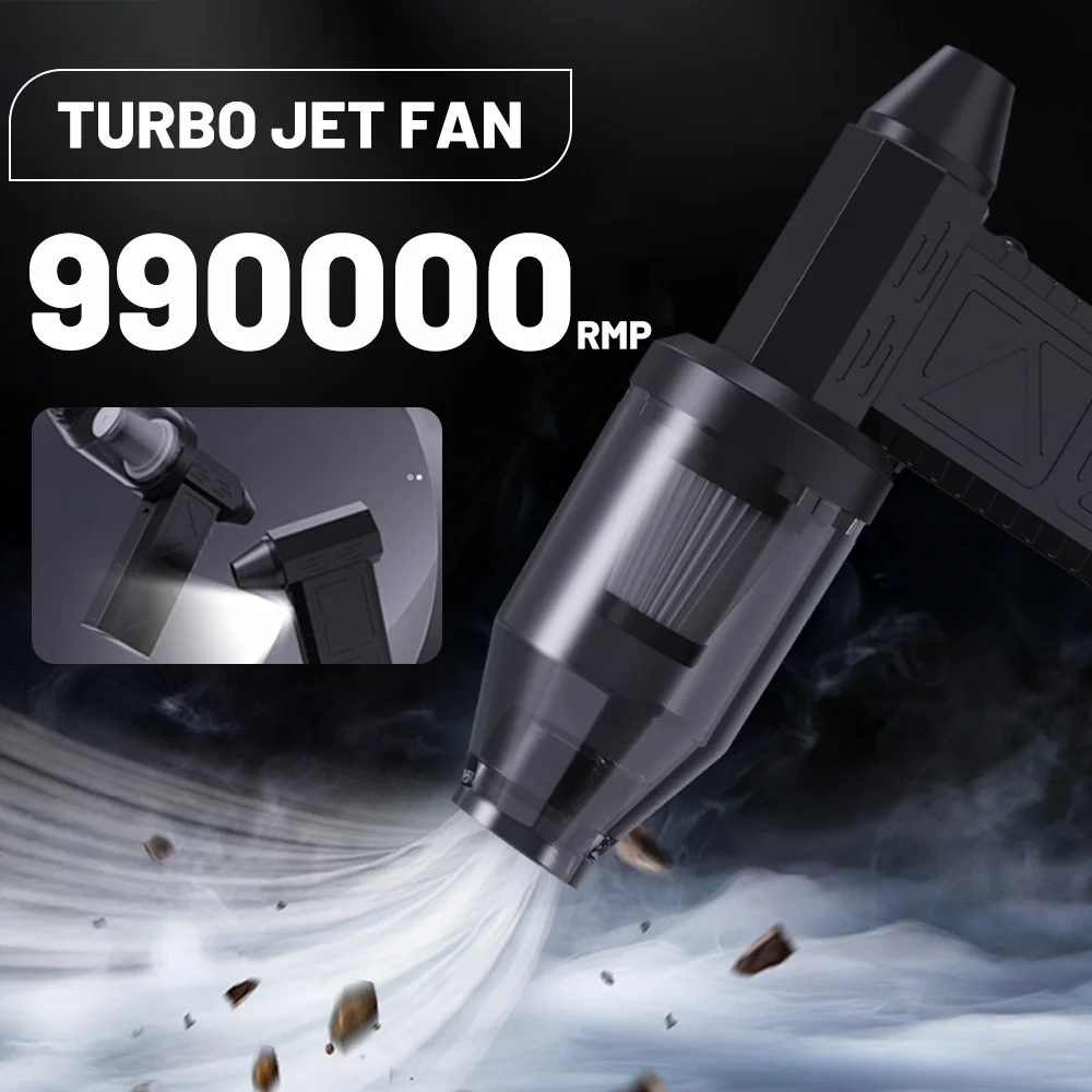 توربو مروحة طائرة 990000 دورة في الدقيقة منفاخ هواء قوي مكنسة كهربائية بدون فرش للكمبيوتر/لوحة المفاتيح/المنزل/تنظيف السيارة منفضة الهواء منفاخ أوراق الشجر
