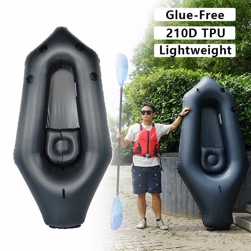 72 Hours River Boat Roll Top Closure Ultralight 210D TPU Packraft Inflatable Boat Lightweight