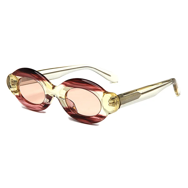 

Thick Acetate Oval Polarized Sunglasses for Women Small Frame Hip Hop Eyeglass Men Retro Sun Glasses Support Prescription Lens