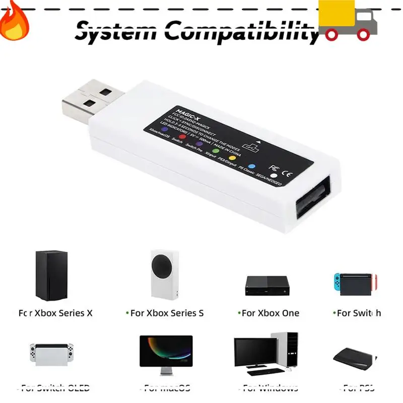 For MAGIC-X USB Wireless Adapter For PS5/PS4 To  Series X/S/Xbox1/PS3/Switch/Raspberry Pi/Steam/Sega/PC/Neog