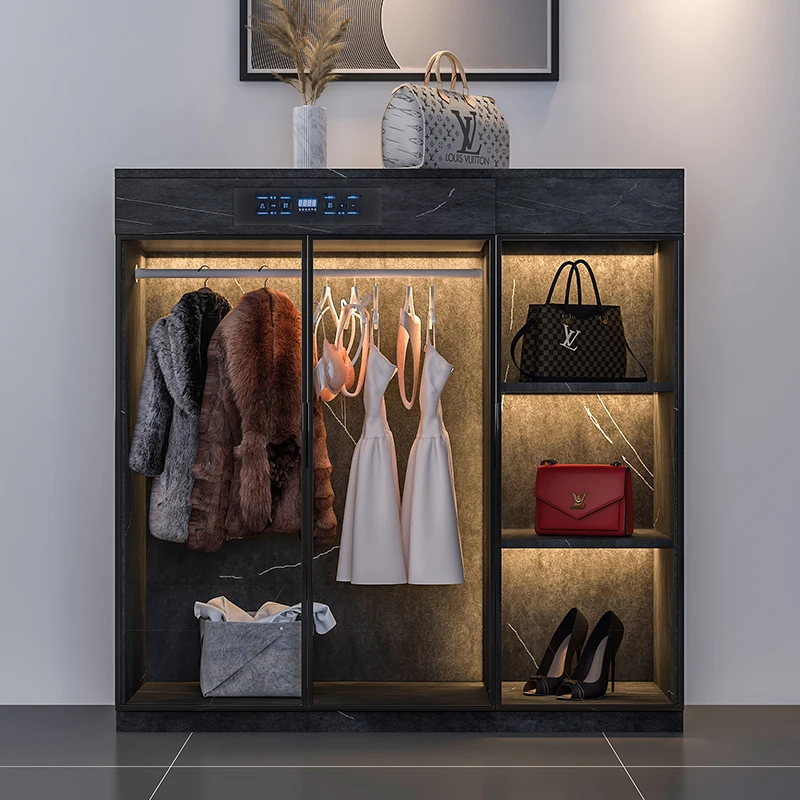 Intelligent multifunctional wardrobe disinfection, drying, sterilization, modern and simple small unit bedroom wardrobe