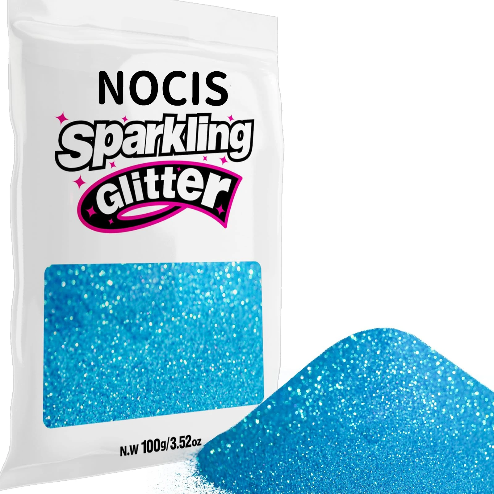 100g/3.5oz NOCIS Iridescent Glitter Suitable for Crafts, Resin, Polish - Fine Powder, Shimmering for DIY Jewelry, Keychains