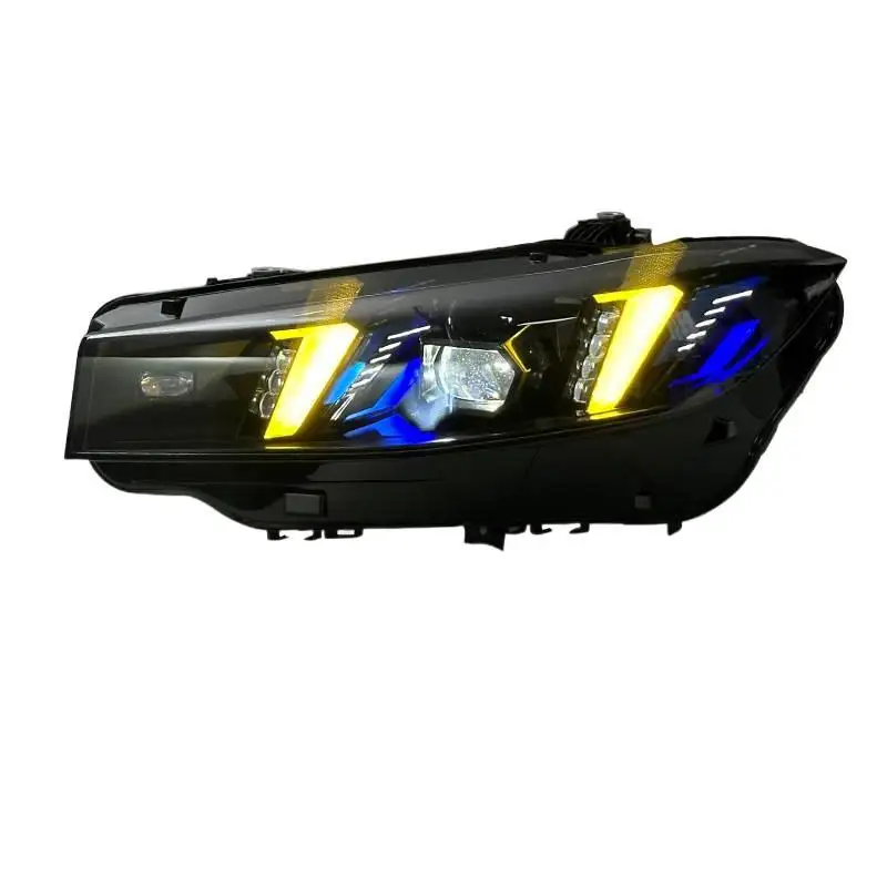 For BMW 3Series G20 G28 Headlight Assembly 2023-2024 Modification Fang Style Dual-Color Head Light Laser Style Front Lamp
