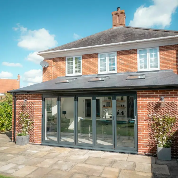 Exterior Thermal Break Aluminum Door Soundproof System Bifold Patio Folding Doors Outwards Energy Efficient Accordion Doors