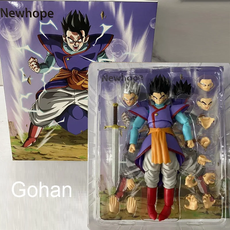 Anime Dragon Ball Figures Newhope Son Gohan Shfiguarts God of Creation Gohan Shf Action Figure Movable Toys PVC Collection Model