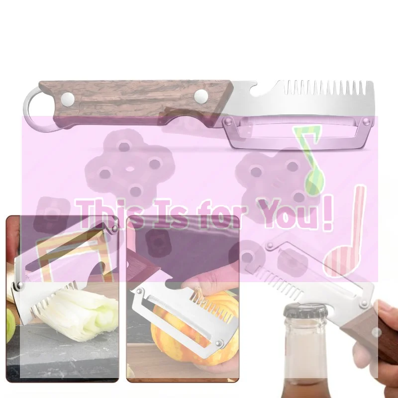 【MA】3-in-1 Vegetable Fruit Peeler For Kitchen With Bottle Opener Storage Hanging Hole For Peeling Fruits Shredding Scallions