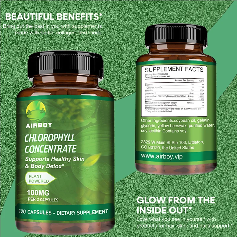 Chlorophyll Concentrate - Supports Healthy Skin, Internal Deodorant, Detox