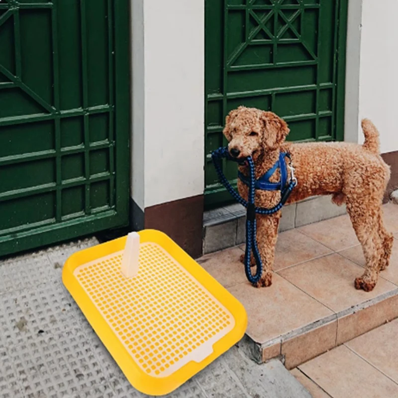 Nampan Toilet anjing dalam ruangan, nampan Toilet latihan jala anjing Anti selip Toilet anak anjing pelatihan jaring