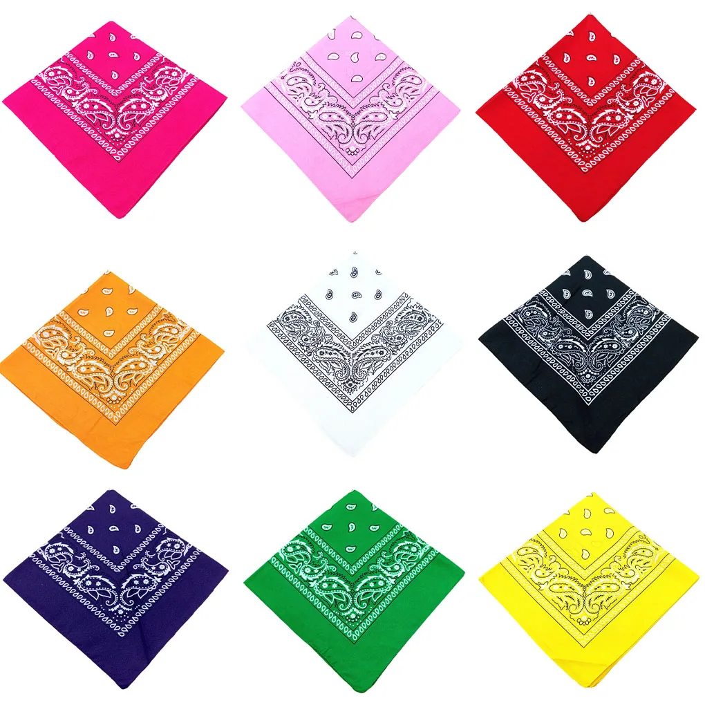 Fashion Bandana Square Scarf Paisley Headband Headscarf Multifunctional Handkerchief Accessories Gifts Apple Green