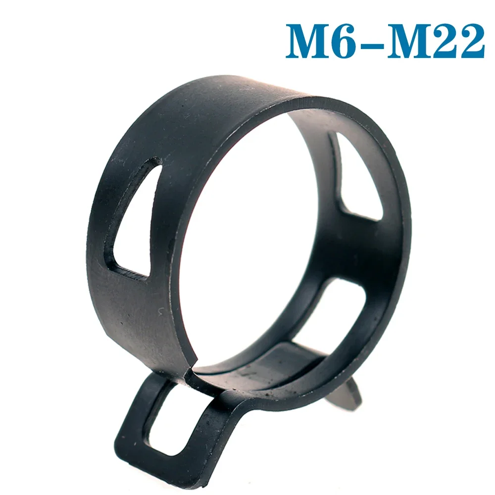 10pcs M6-32mm Hose Clamps Fuel Hose Line Water Pipe Clamp Hoops Air Tube Fastener Spring Clips Spring Band