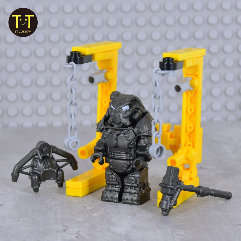 MOC Military Soldiers Mini Anime Action fallouted Knights Power mecha modification rack Figures Building Blocks Bricks Toys