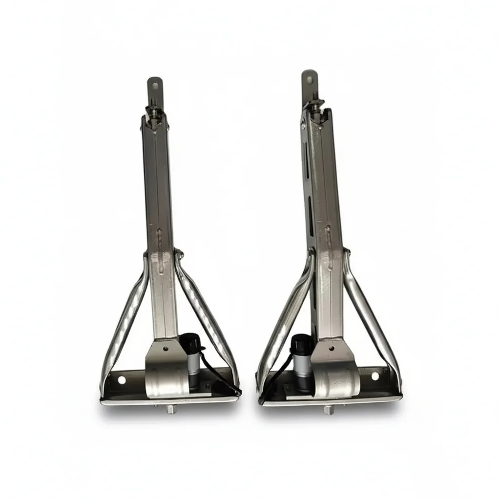Camper Trailer Scissor Jack, Carbon Steel RV Stabilizer Jack with Hand Crank, 675*280mm Caravan Corner Steady Leveling Set