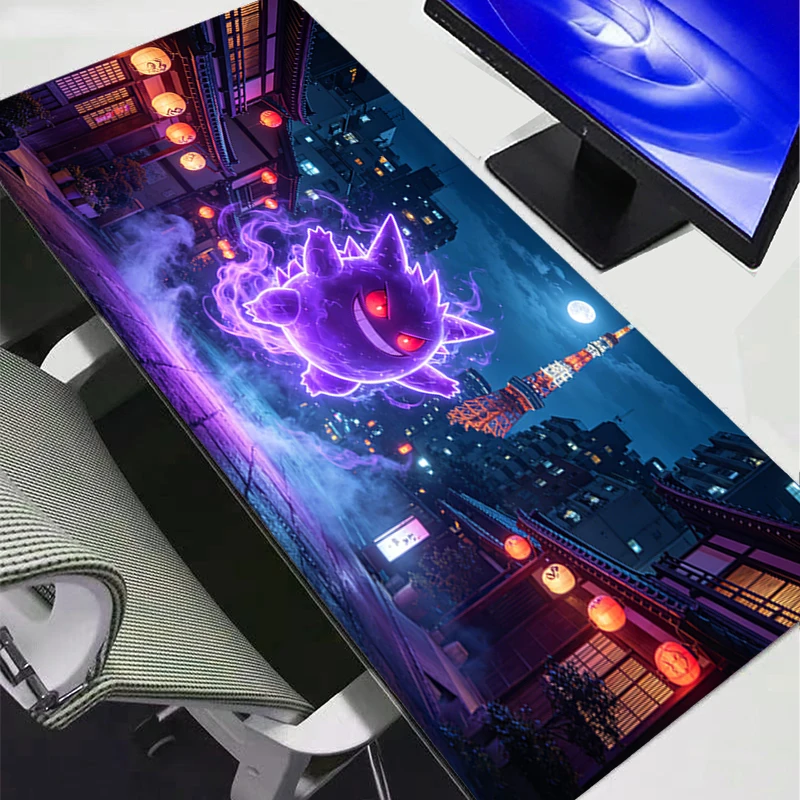 Kawaii mouse pads anime pikachu gengar flor de cerejeira gabinete gamer computador tapete de mesa teclado acessórios de jogos mousepad