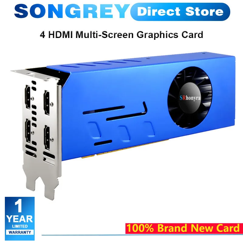 

SRhonyra GTX 750 750TI 2GB 4GB 4HDMI Multi Monitor Graphics Card GDDR5 128Bit 4K Support for Stock Trading Surveillance