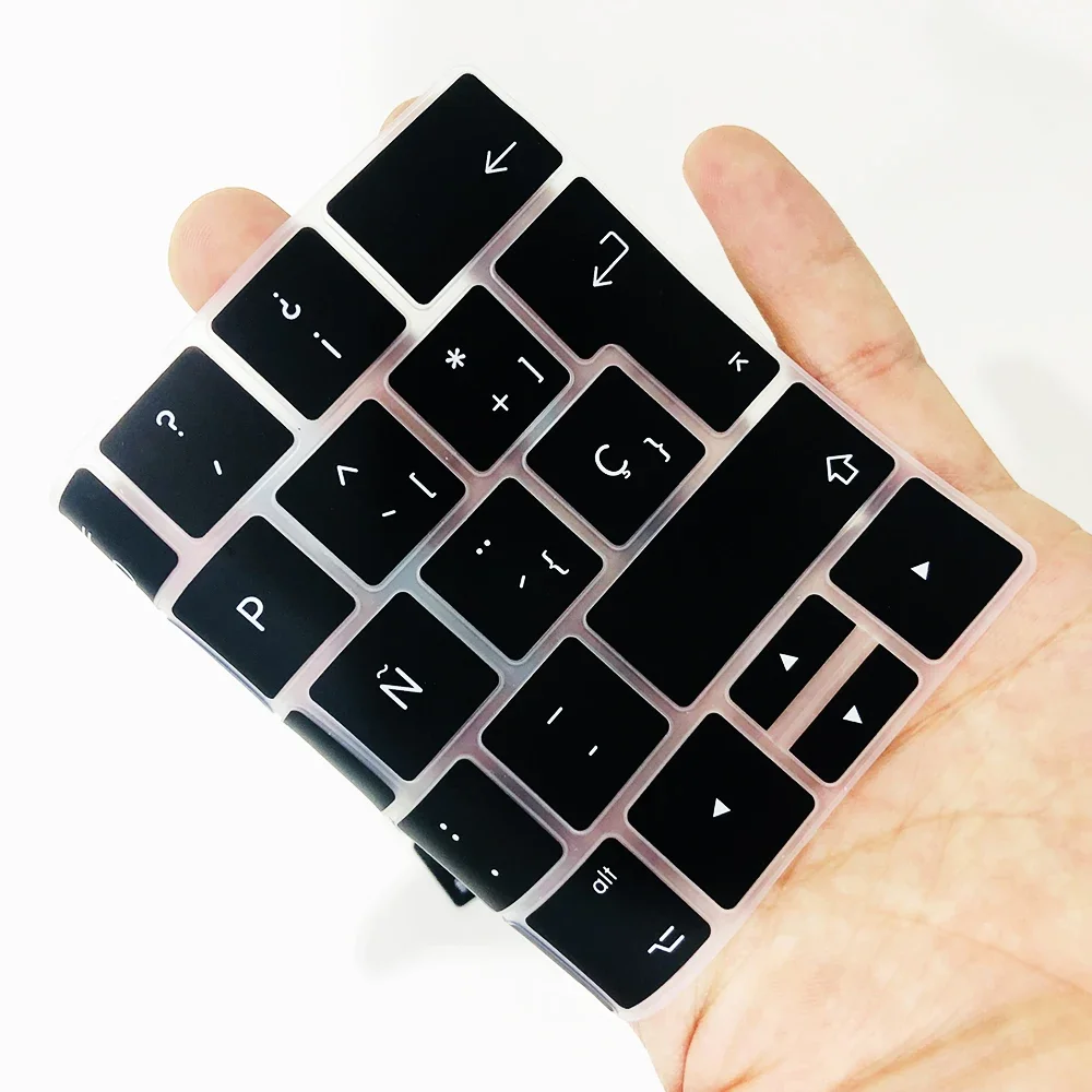 Kulit penutup Keyboard silikon, untuk MacBook Pro13/15/16 inci dan Air13/15 M M2 M3 A2338 A2141 A2992 A2991 A2337 US EU Spanyol