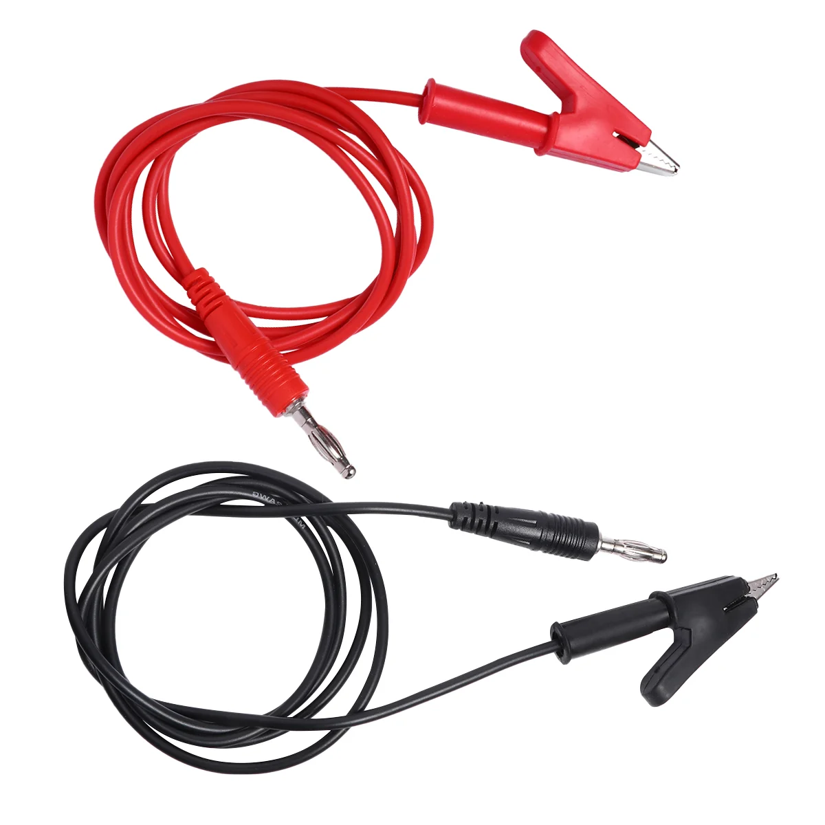 

2 Pcs Banana Plug to Alligator Clip Wire Plugs Pure Copper Multimeter Test Leads Crocodile