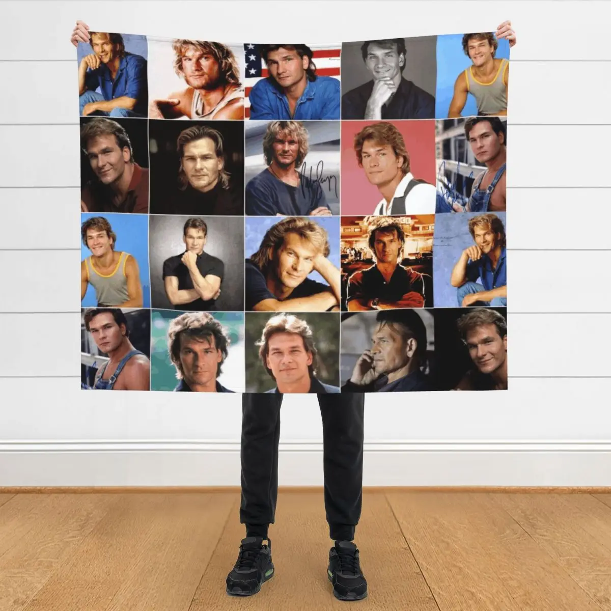 

Patrick Swayze Photo Collage Throw Blanket Warm Thins Sofa Throw Blankets