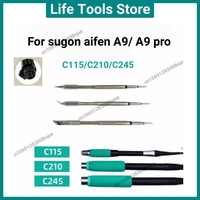 Compatible For JBC Sugon Aifen A9/ A9 Pro/ T21 Soldering Station Handle C115/C210/C245 Soldering Iron Tips Replacement Tools