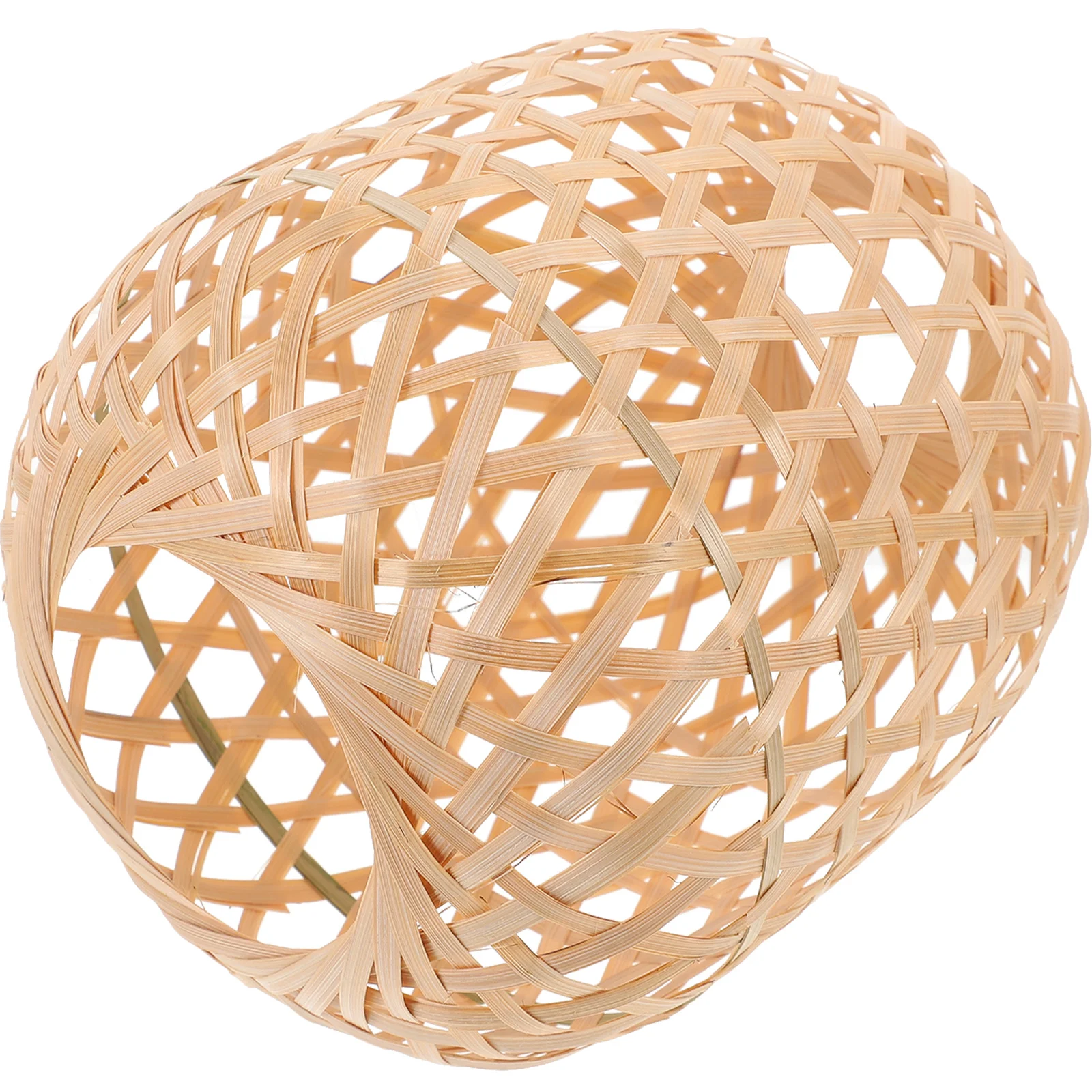 

Pendant Lamp Shade Bamboo Woven Lamp Cover Creative Retro Design for Bedroom Study Room Farmhouse Decorative Lighting Fixture