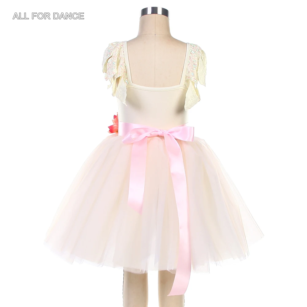 25014 New Ballet Costumes Ivory Sequin Spandex Bodice Ballet Costume Dance Tutus Kids' Cute Ballet Tutus